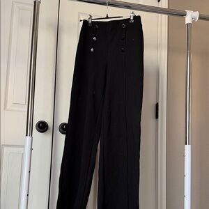 Halara Stylish Black Double-Button Trousers